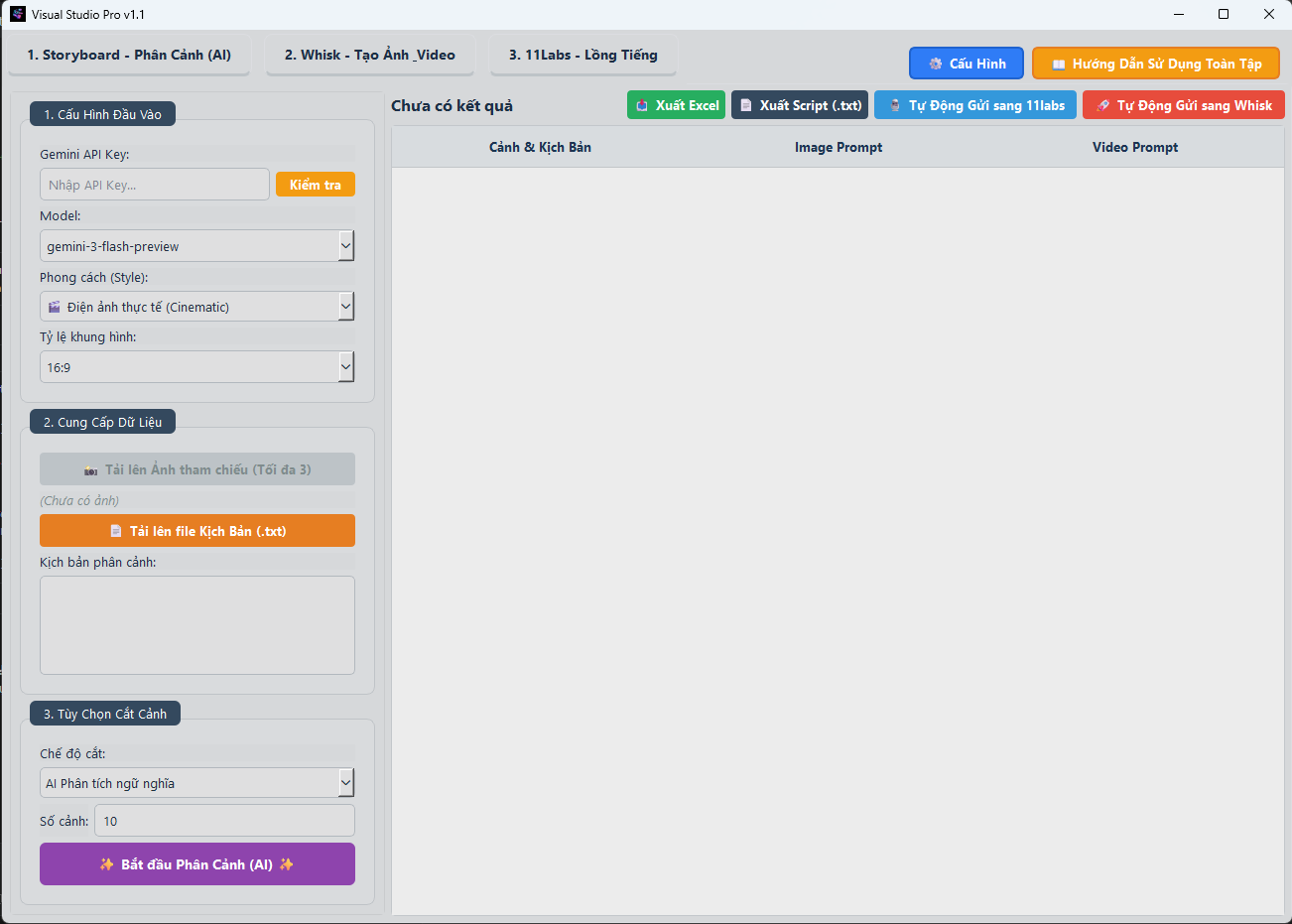 Hướng dẫn Tab Storyboard