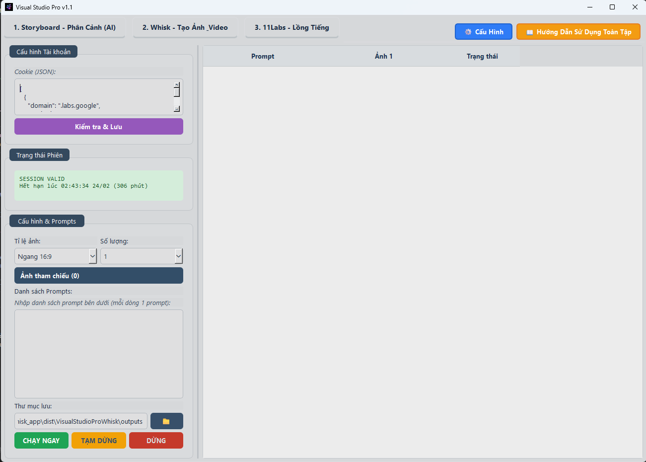 Hướng dẫn Tab Whisk